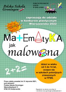 Plakat konkursu plastycznego przy Wierszowisku 2022